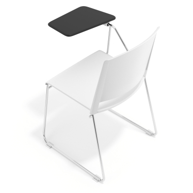 silla con pala blanco con pala de escritura tela sin brazos 7