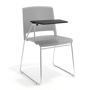 silla con pala gris con pala de escritura tela sin brazos 1