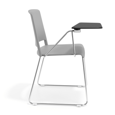 silla con pala gris con pala de escritura tela sin brazos 3