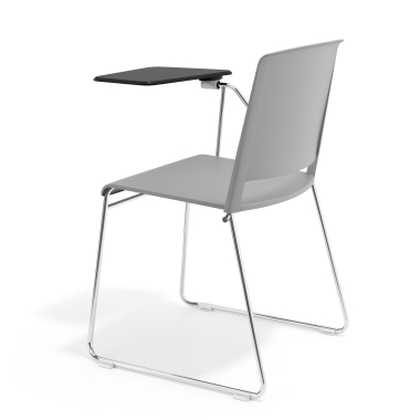 silla con pala gris con pala de escritura tela sin brazos 5