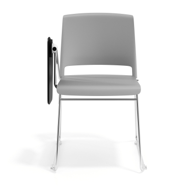 silla con pala gris con pala de escritura tela sin brazos 6