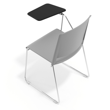 silla con pala gris con pala de escritura tela sin brazos 7
