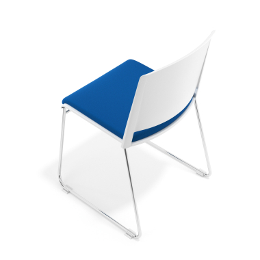 silla confidente blanco azul sin brazos tapizada tela sin brazos 7