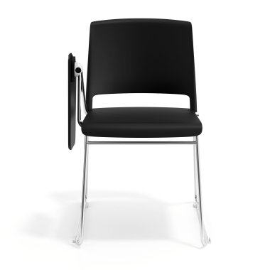 silla con pala negro con pala de escritura tela sin brazos 6