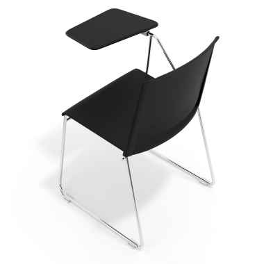 silla con pala negro con pala de escritura tela sin brazos 7