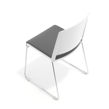 silla confidente blanco gris sin brazos tapizada tela sin brazos 7