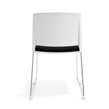 silla confidente blanco negro sin brazos tapizada tela sin brazos 4