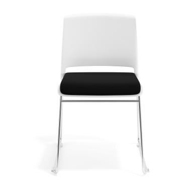 silla confidente blanco negro sin brazos tapizada tela sin brazos 6