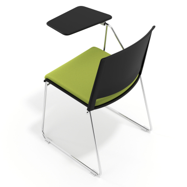 silla con pala negro verde con pala de escritura tapizada tela sin brazos 7