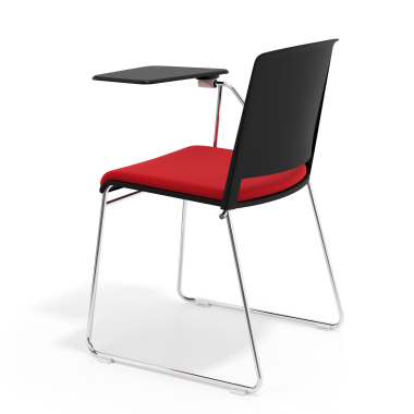 silla con pala negro rojo con pala de escritura tapizada tela sin brazos 5