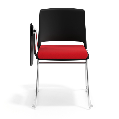 silla con pala negro rojo con pala de escritura tapizada tela sin brazos 6