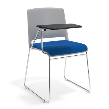 silla con pala gris azul con pala de escritura tapizada tela sin brazos 1