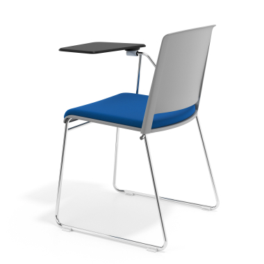 silla con pala gris azul con pala de escritura tapizada tela sin brazos 5