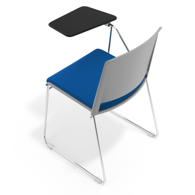 silla con pala gris azul con pala de escritura tapizada tela sin brazos 7
