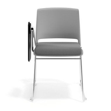 silla con pala gris gris con pala de escritura tapizada tela sin brazos 6