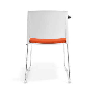 silla con pala blanco naranja con pala de escritura tapizada tela sin brazos 4