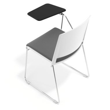 silla con pala blanco gris con pala de escritura tapizada tela sin brazos 7