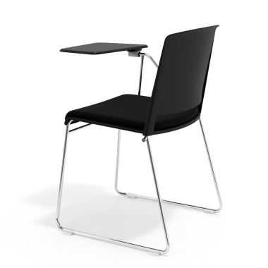 silla con pala negro negro con pala de escritura tapizada tela sin brazos 5