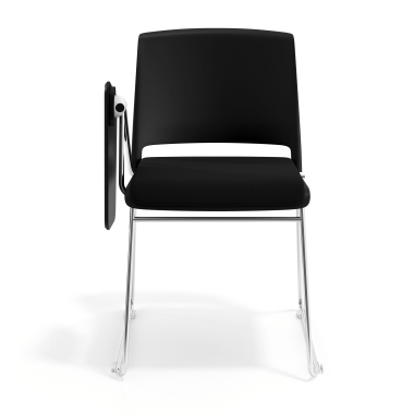 silla con pala negro negro con pala de escritura tapizada tela sin brazos 6