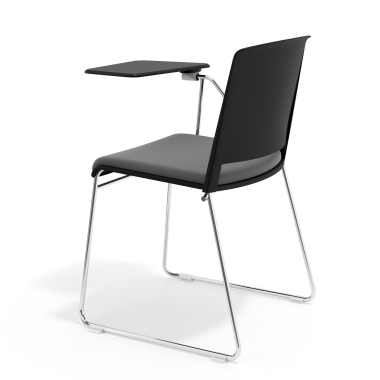 silla con pala negro gris con pala de escritura tapizada tela sin brazos 5