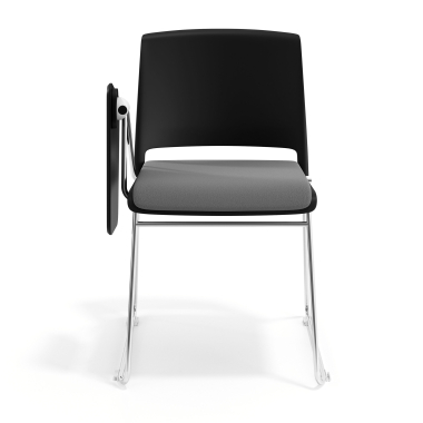silla con pala negro gris con pala de escritura tapizada tela sin brazos 6
