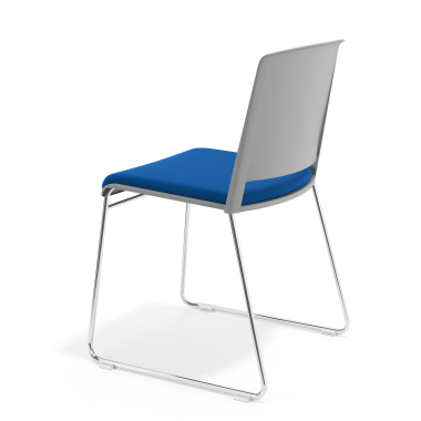 silla confidente gris azul sin brazos tapizada tela sin brazos 5
