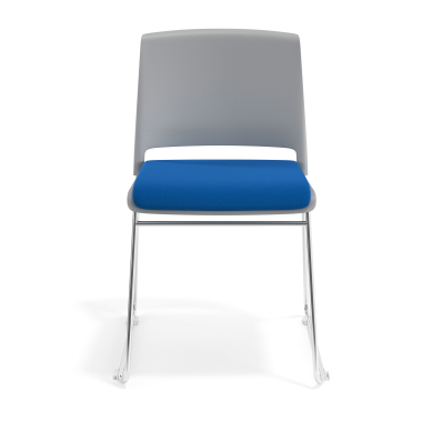 silla confidente gris azul sin brazos tapizada tela sin brazos 6