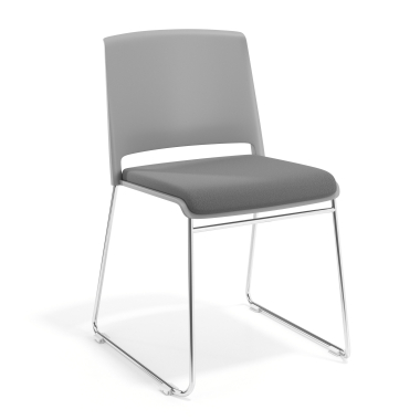 silla confidente gris gris sin brazos tapizada tela sin brazos 1