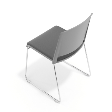 silla confidente gris gris sin brazos tapizada tela sin brazos 7
