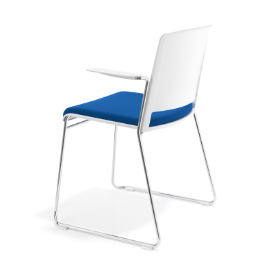 silla confidente blanco azul con brazos tapizada tela sin brazos 5