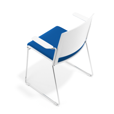 silla confidente blanco azul con brazos tapizada tela sin brazos 7