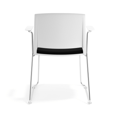 silla confidente blanco negro con brazos tapizada tela sin brazos 4