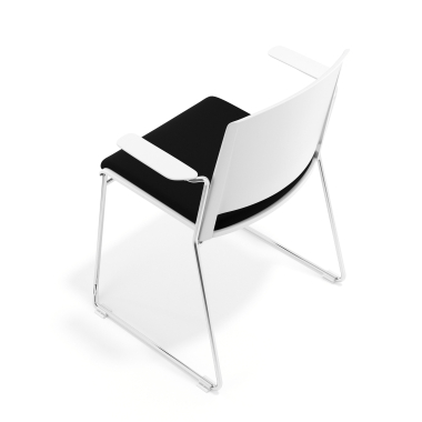 silla confidente blanco negro con brazos tapizada tela sin brazos 7