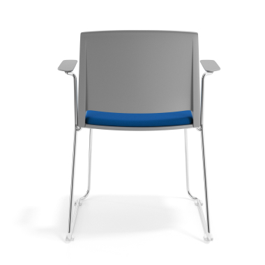 silla confidente gris azul con brazos tapizada tela sin brazos 4