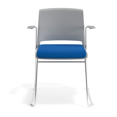 silla confidente gris azul con brazos tapizada tela sin brazos 6