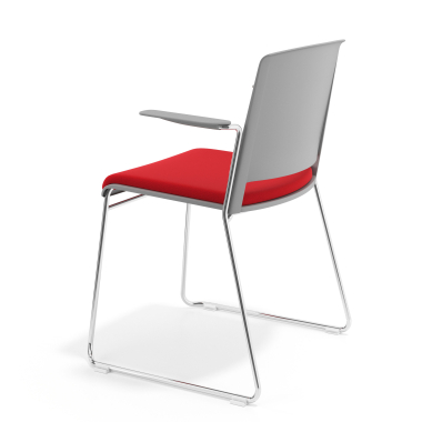 silla confidente gris rojo con brazos tapizada tela sin brazos 5
