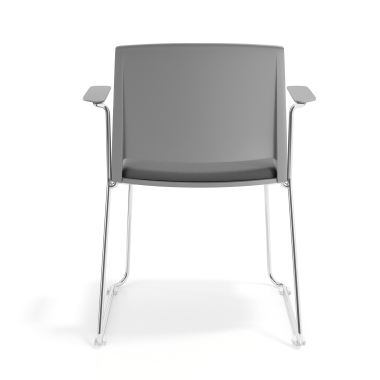 silla confidente gris gris con brazos tapizada tela sin brazos 4