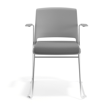 silla confidente gris gris con brazos tapizada tela sin brazos 6