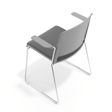 silla confidente gris gris con brazos tapizada tela sin brazos 7