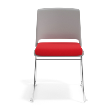 silla confidente gris rojo sin brazos tapizada tela sin brazos 6
