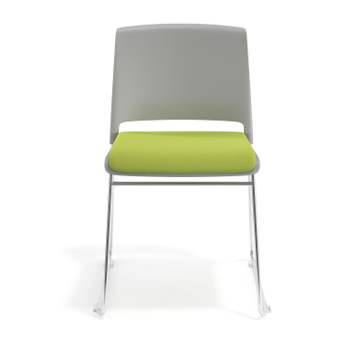 silla confidente gris verde sin brazos tapizada tela sin brazos 6