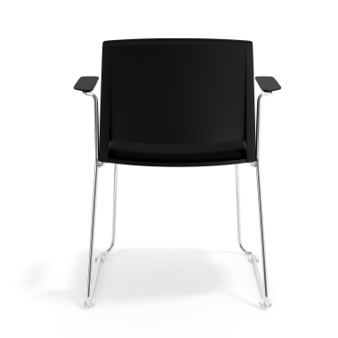 silla confidente negro negro con brazos tapizada tela sin brazos 4