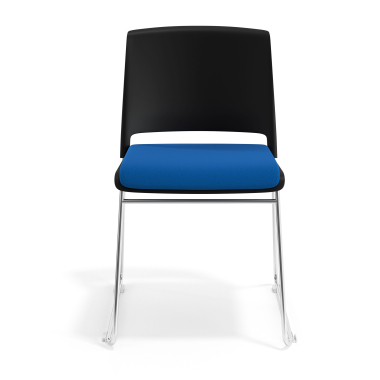 silla confidente negro azul sin brazos tapizada tela sin brazos 6