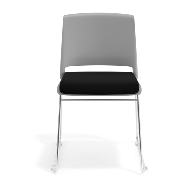 silla confidente gris negro sin brazos tapizada tela sin brazos 6