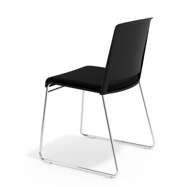 silla confidente negro negro sin brazos tapizada tela sin brazos 5
