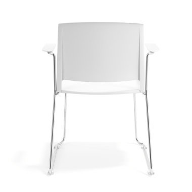 silla confidente blanco con brazos tela brazos fijos 4