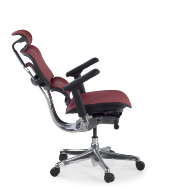 silla ergonomica rojo estructura negra red malla brazos regulables 5d reposacabezas 5