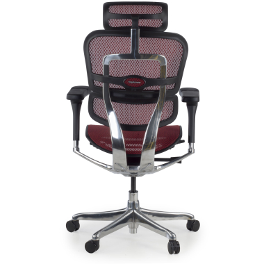 silla ergonomica rojo estructura negra red malla brazos regulables 5d reposacabezas 7