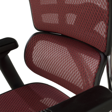 silla ergonomica rojo estructura negra red malla brazos regulables 5d reposacabezas 9