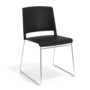 silla confidente negro bez podlokietnikow tela sin brazos 1